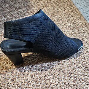 Black Peep Toe Bootie/Heels